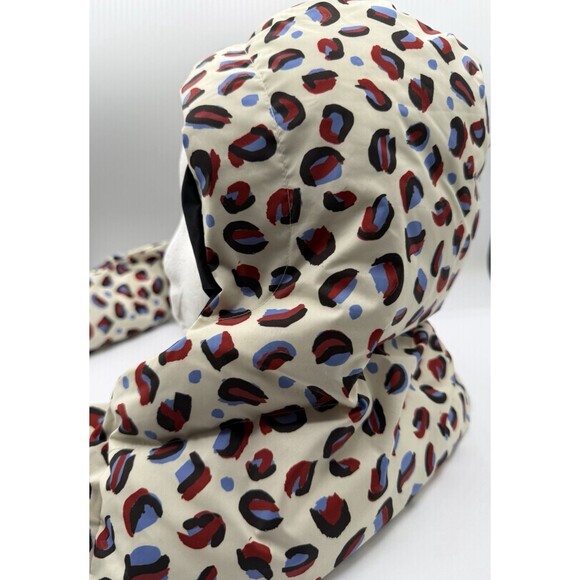 Anthropologie Maeve Hat Puffer Red Leopard Print Trapper Winter One Size New main image 7